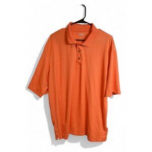 Kirkland Signature Men's Golf Polo Shirt Pink Black Striped Short Sleeves XXL